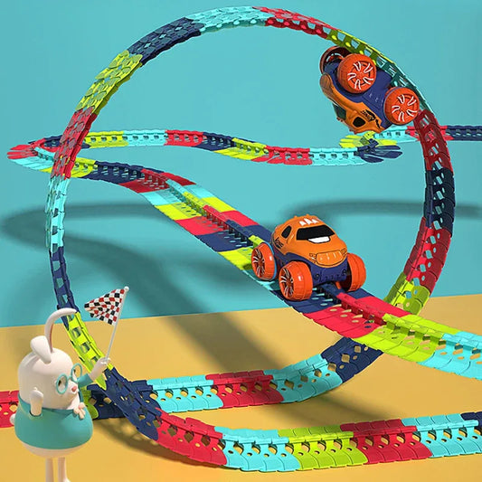 Anti Gravity Racing Track Set For Kids With Flexible Tracks