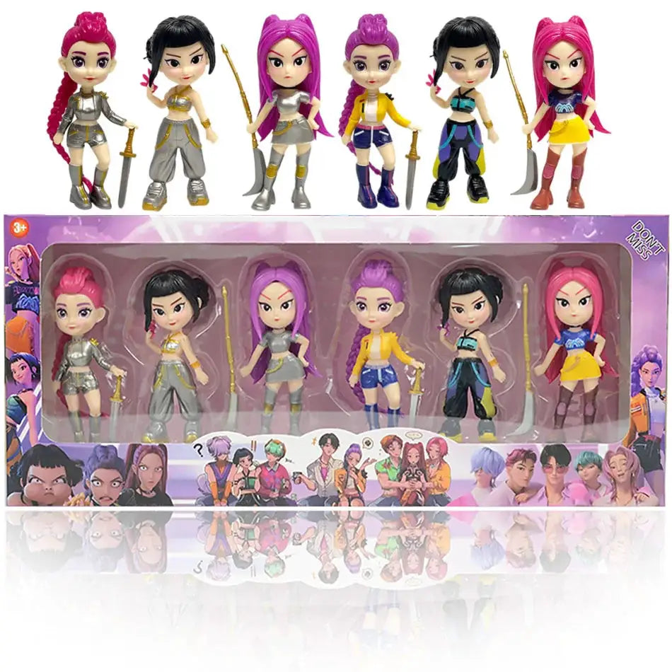 New Anime Kpops Demon Hunters Figure Rumi Zoe Mira anime polyvinyl chloride character collection desktop trinkets Childrens gift - ToylandEU