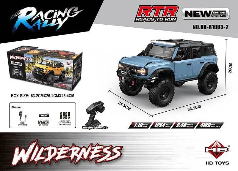 RC 2025 R1001 Enhanced Off-Road Simulation Ford Mustang 1:10 RC Vehicle with Four-Wheel Drive - ToylandEU
