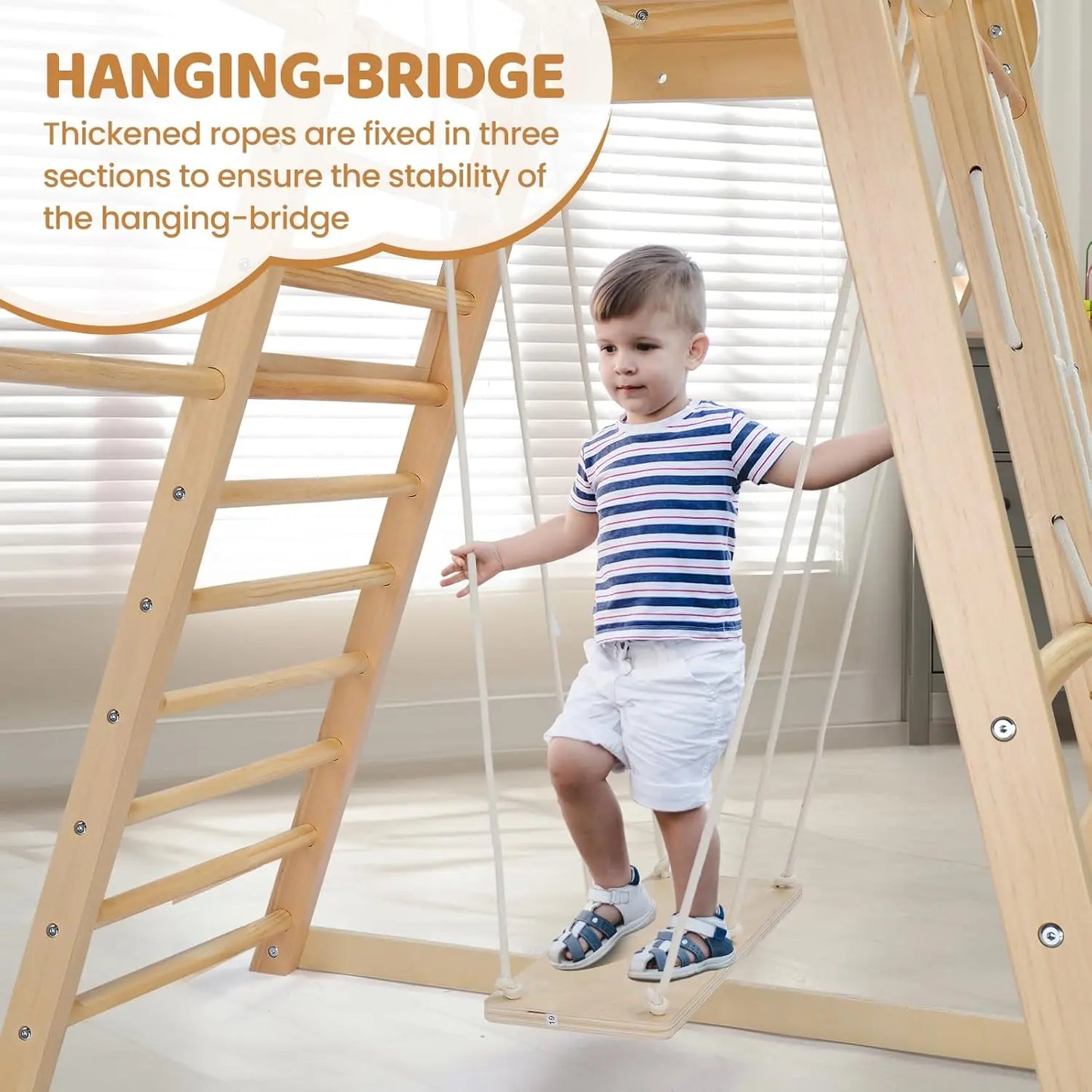 8-in-1 Indoor Jungle Gym For Kids And Toddlers With Swing