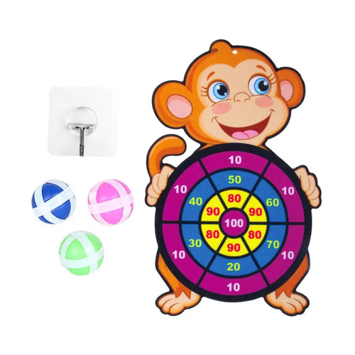 Fun and Safe Animal Sticky Ball Dartboard Game for Kids ToylandEU.com Toyland EU