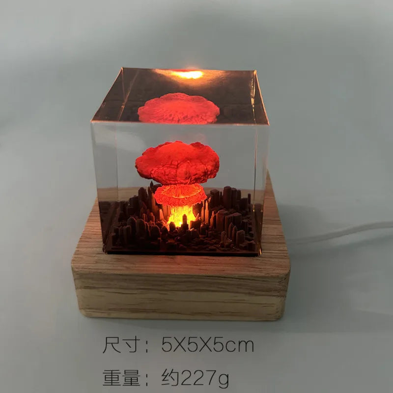 DIY Resin Lava USB Night Light with Handmade Atomic Bomb Design - ToylandEU