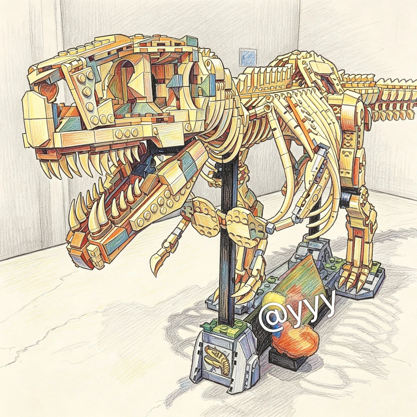 Dinosaur Model Kit | 3145 Pieces | Assembly Required | Tyrannosaurus Rex