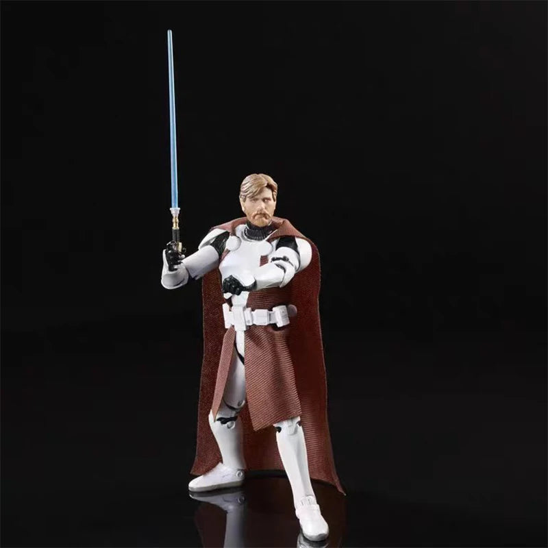 Action Figure | Star Wars Black Series Obi Wan Kenobi | Clone Commander Outfit | 6 Inch