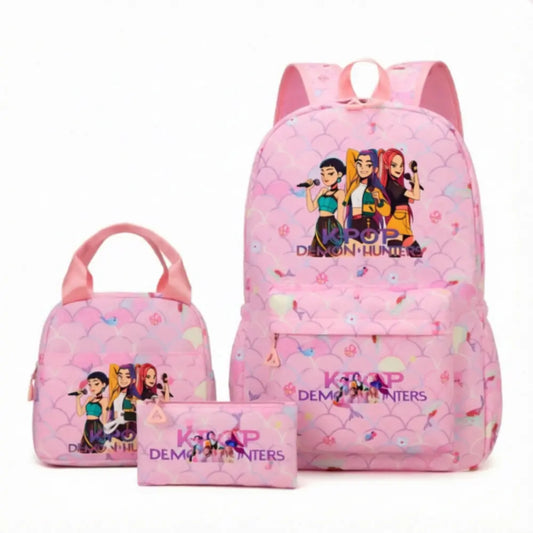Kpop Demon Hunter Backpack | 20-35 Liter Capacity | Star Print Design | Travel School Bag