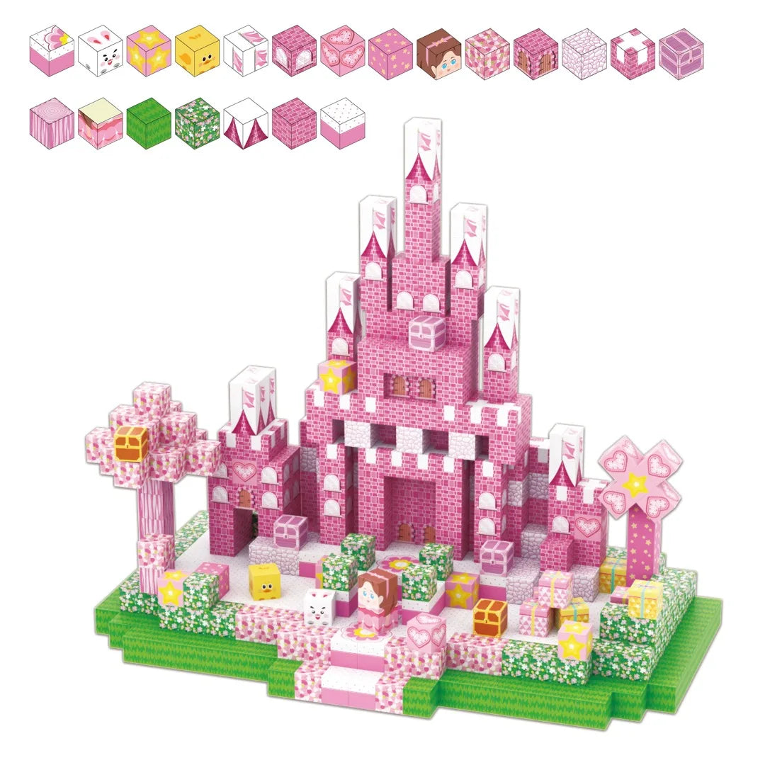 Magnetic Building Blocks | Cherry Blossom | STEM Toy | Micro And Big Blocks