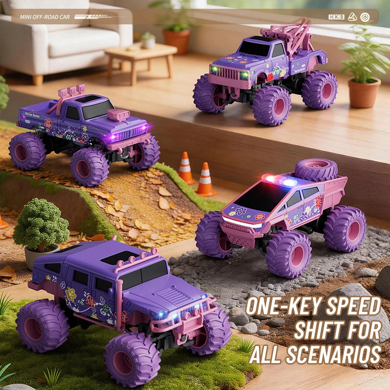 Mini Alloy Remote Truck | 1:64 Scale | 2.4GHz Four Wheel Drive | Kids Toy