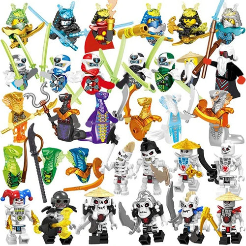 24-Piece Ninja Figures Set with Movable Joints and Accessories ToylandEU.com Toyland EU