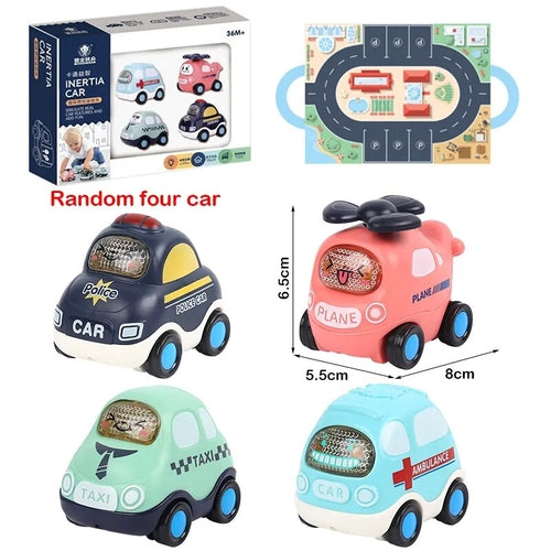 Kids Mini City Traffic Car Toys Set with Play Mat - Educational Montessori Toy ToylandEU.com Toyland EU