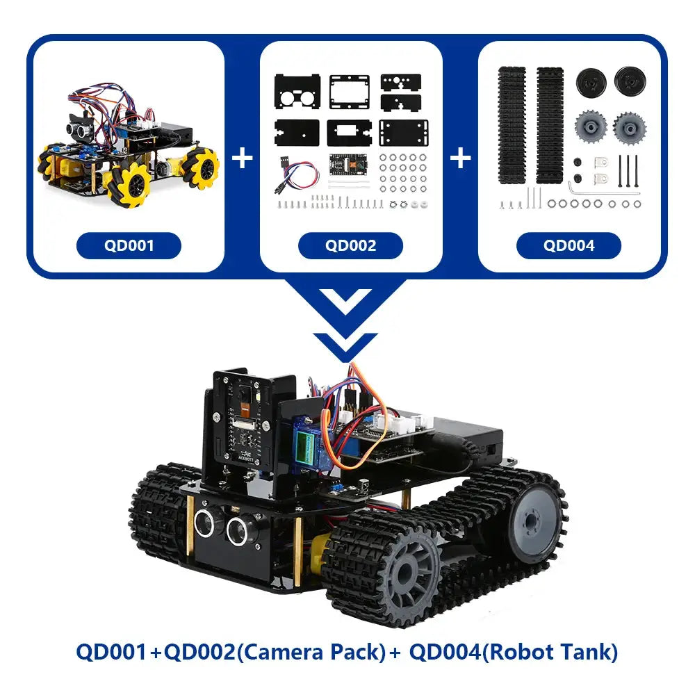 ACEBOTT ESP32 4WD Mecanum Wheel Camera IoT WiFi STEM STEAM Programming Smart Robot Car kit for School Project Arduino UNO R3 - ToylandEU
