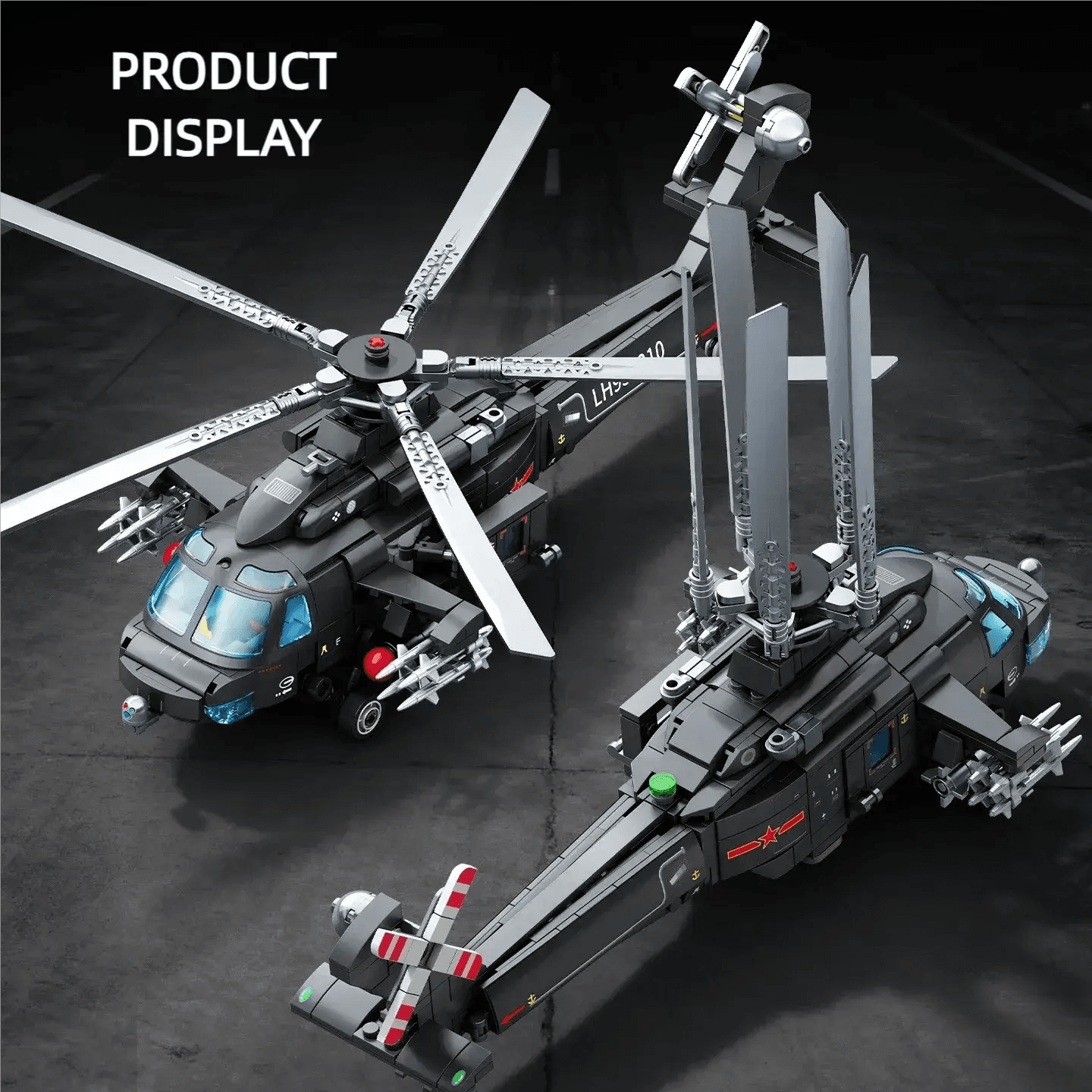 Sembo Block Z20T Helicopter Military Building Set With Minifigure - ToylandEU