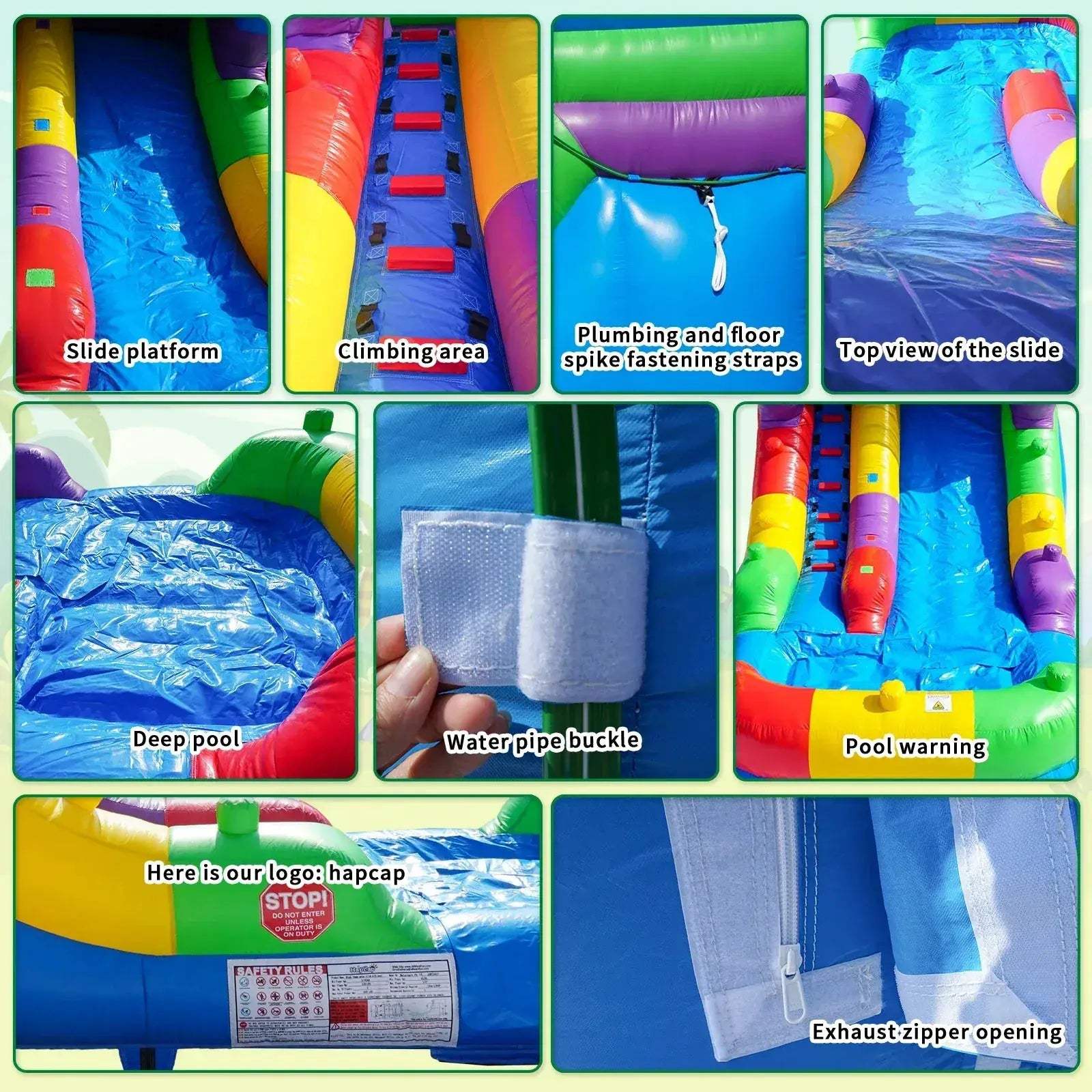 Semi Commercial Inflatable Water Slide Bounce House With Shallow Pool - ToylandEU