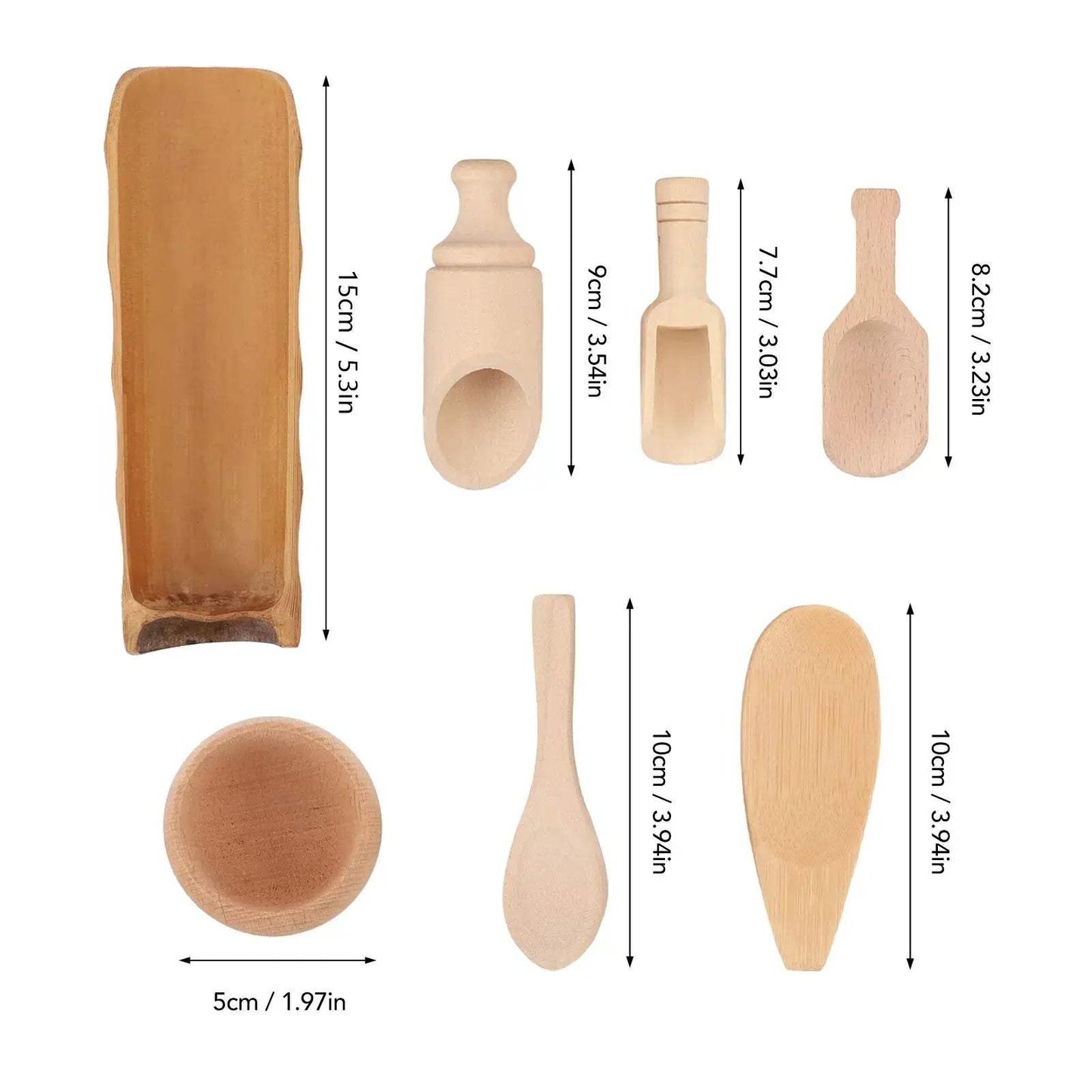 Sensory Bin Tools Set Wooden Bowls For Fine Motor Learning - ToylandEU