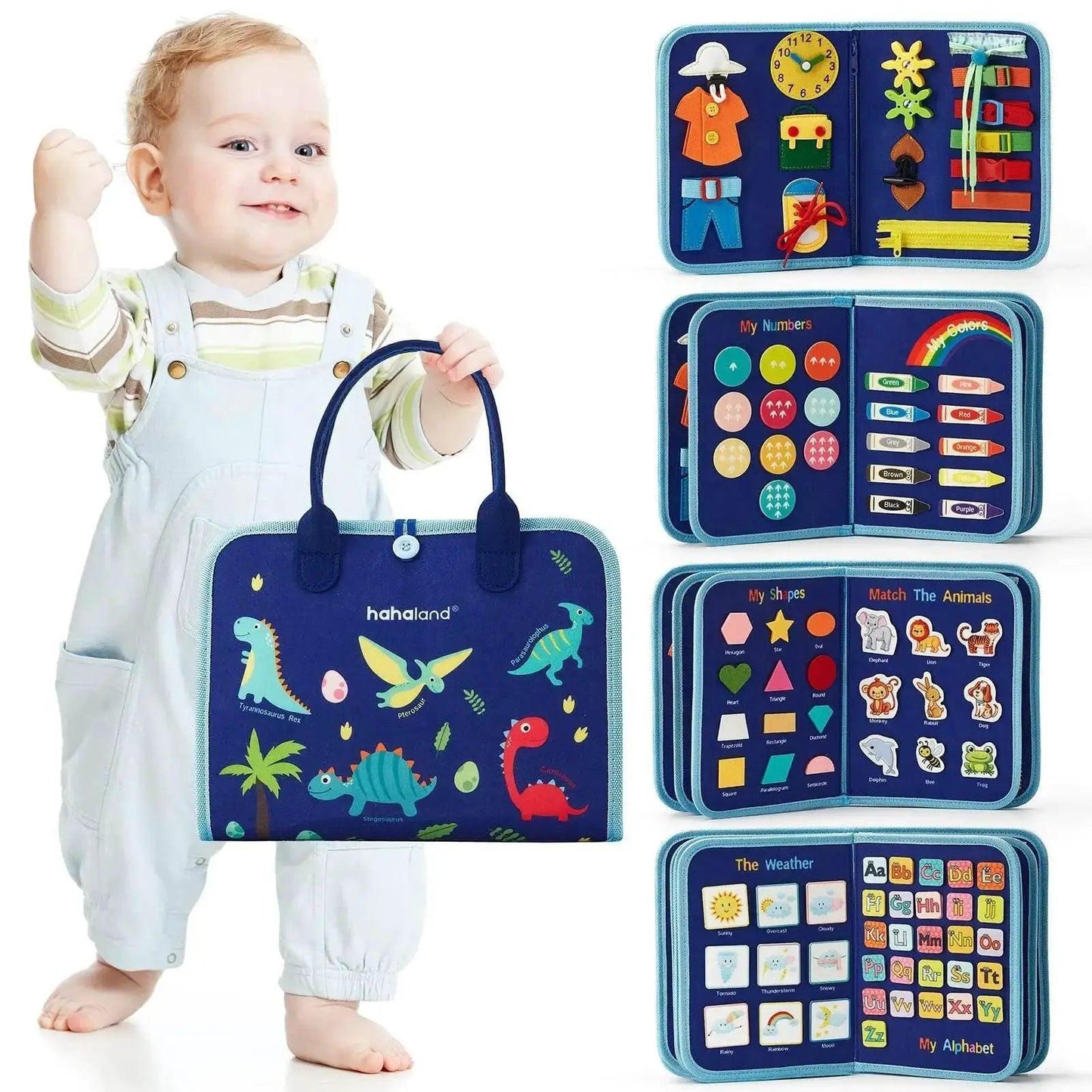  Sensory Montessori Busy Board for Toddlers Travel Edition 1-4 Years Fine Motor Skills -  ToylandEU™