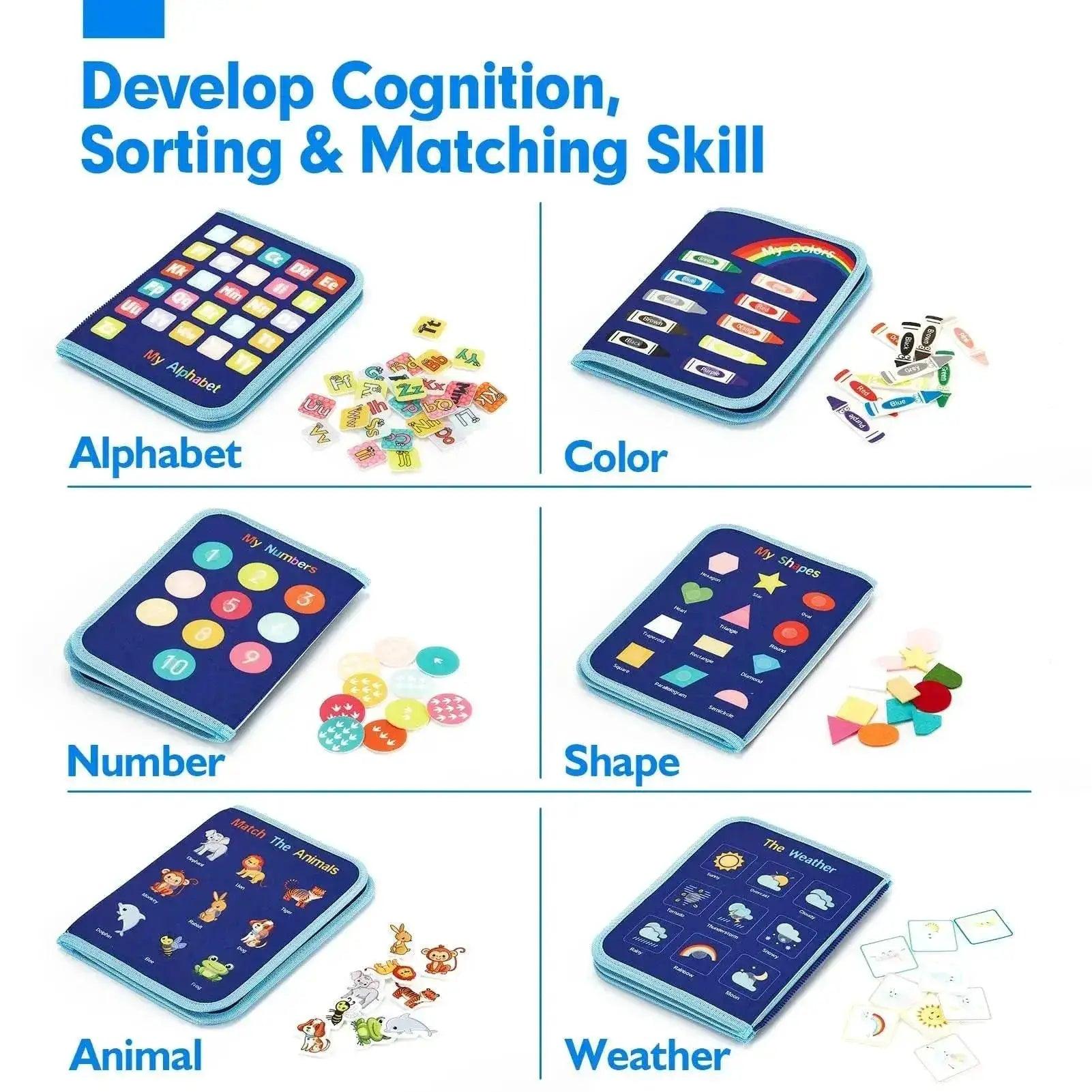  Sensory Montessori Busy Board for Toddlers Travel Edition 1-4 Years Fine Motor Skills -  ToylandEU™