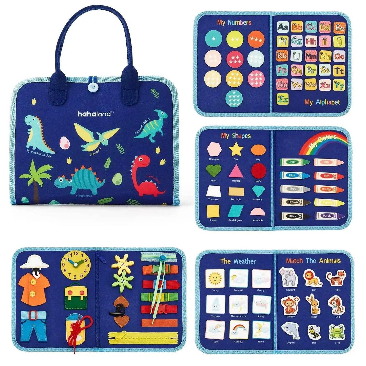  Sensory Montessori Busy Board for Toddlers Travel Edition 1-4 Years Fine Motor Skills -  ToylandEU™