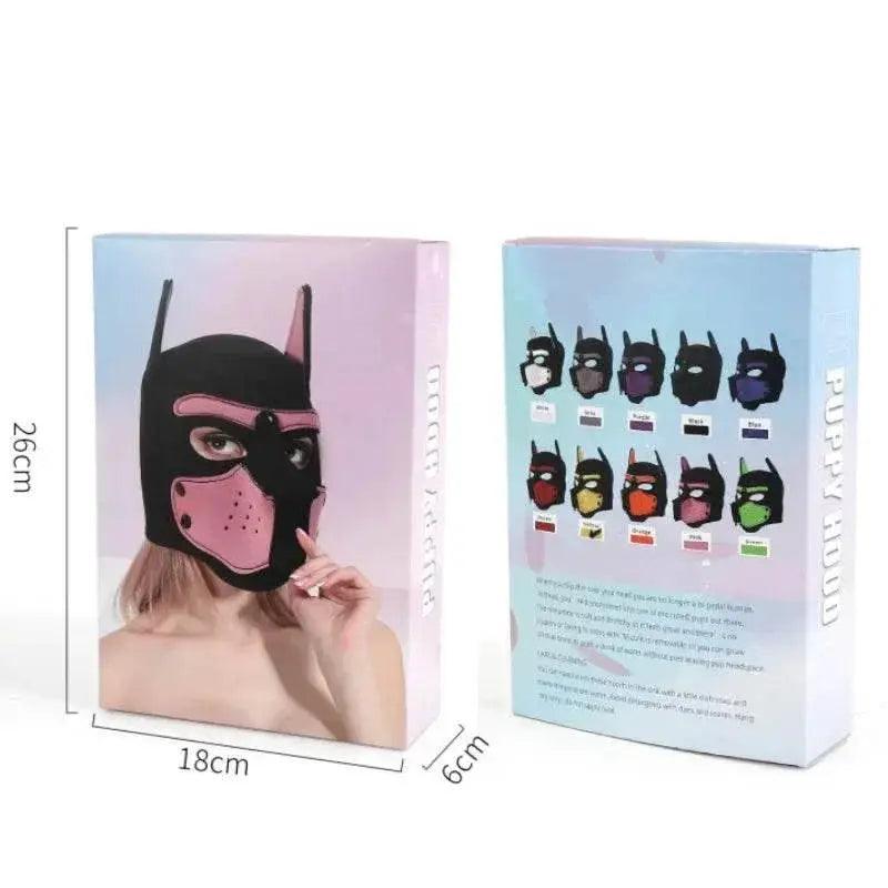 Sensual Dog Mask Full Head Padded Rubber Toyland EU -  ToylandEU™