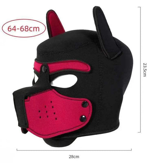  Sensual Dog Mask Full Head Padded Rubber Toyland EU -  ToylandEU™