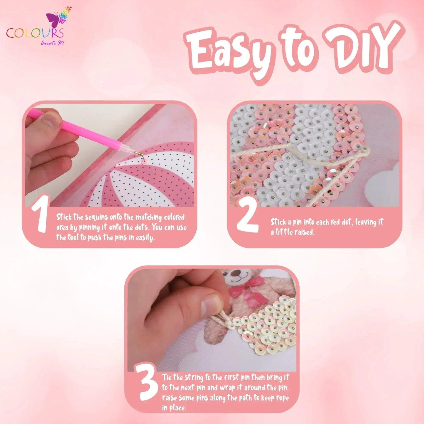  Sequin Balloon Art Kit For Kids Sparkling DIY Craft -  ToylandEU™