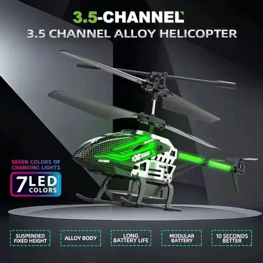  Seven Color LED Alloy RC Helicopter USB Rechargeable -  ToylandEU™