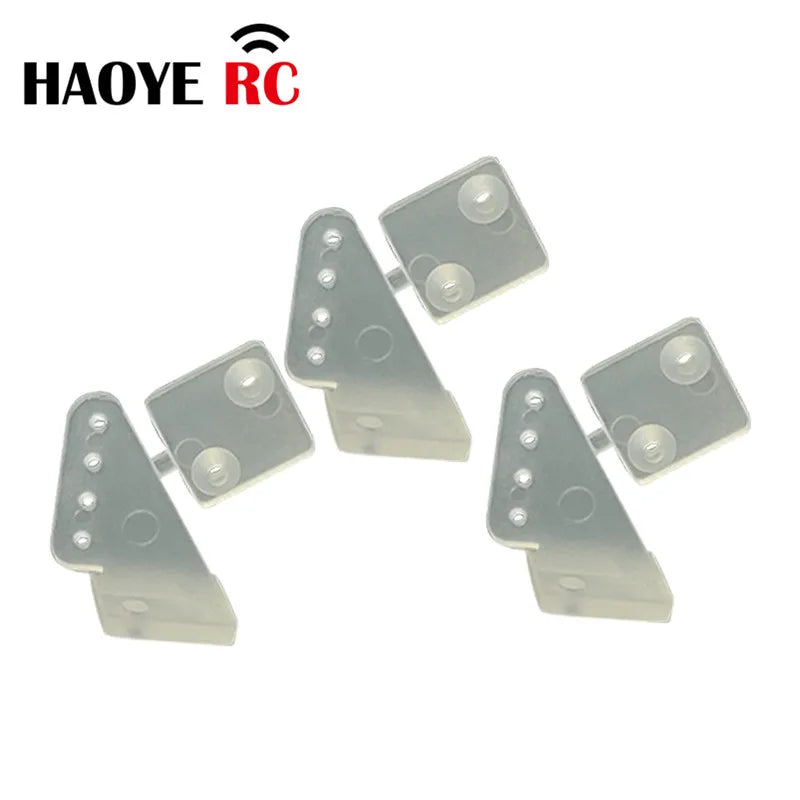 Haoye 10Pcs Nylon Zip Horns/Pin Horn Without Screws 4Hole RC Airplanes - Replacement Accessories for Electric Planes and Foam Models