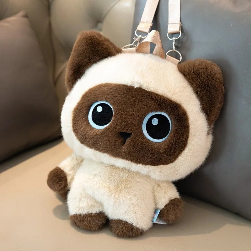 Plush Backpack Doll Bag For Girls With Pillow Function