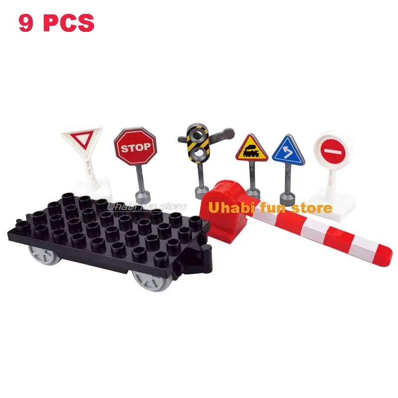 Rail Transport Big Size Building Blocks Creative Track Accessories Assemble Toys For Children Bricks Compatible City Train Set - ToylandEU