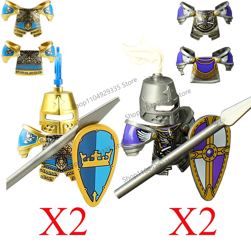 Micro Blocks | Medieval Knight Figures | Plastic Model Kit | Ages 14 Plus
