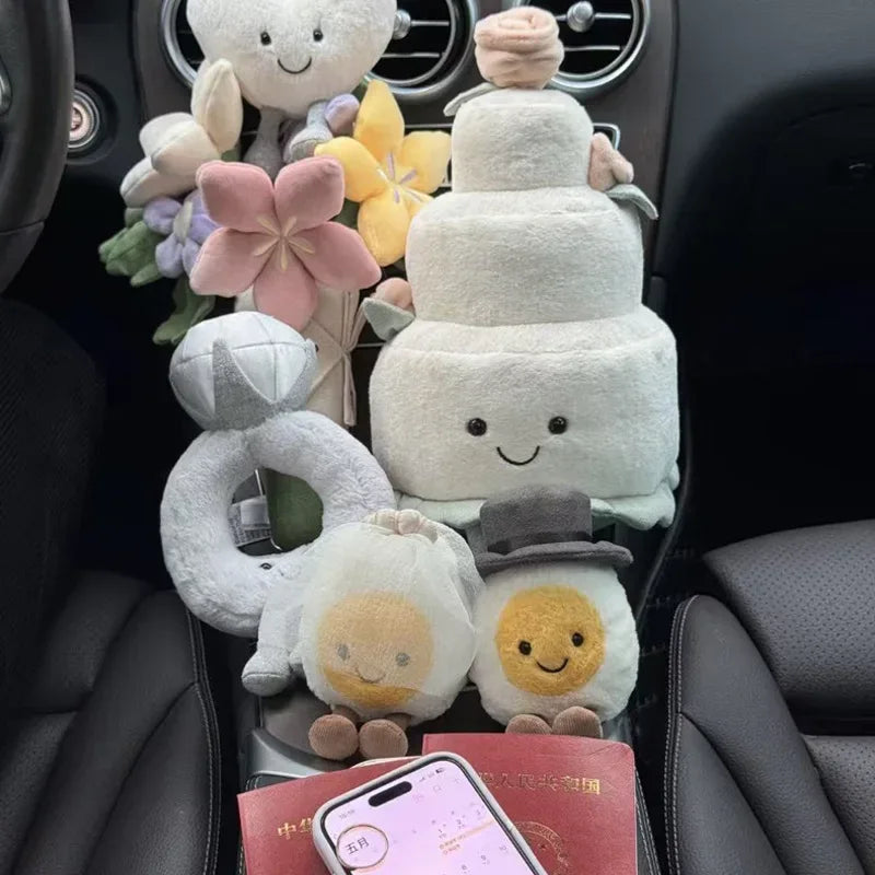 Plush Rose Bouquet Toy Soft Huggable Desk Decor Gift - ToylandEU