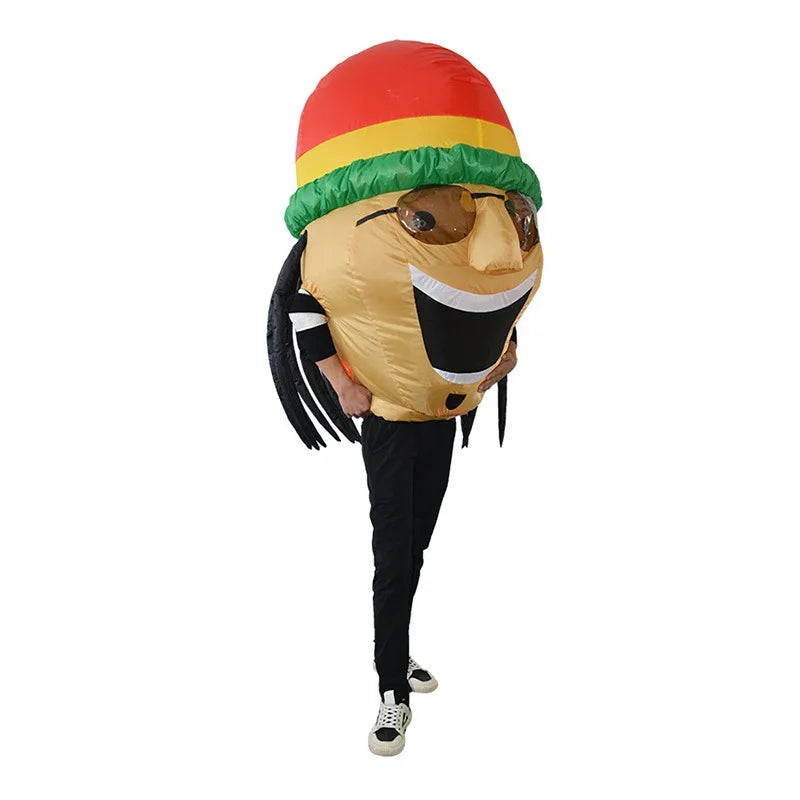 Inflatable Halloween Costume | Ghost Design | Soft Polyester | Unisex Fit