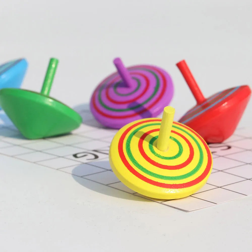 Colorful Wooden Gyroscope Toys Set - Pack of 10 ToylandEU.com Toyland EU