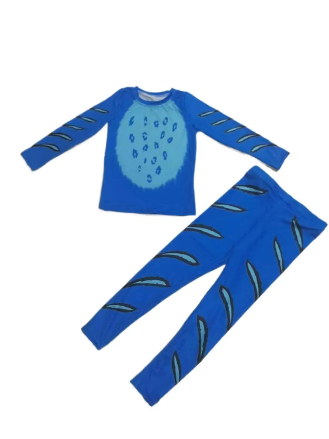 Kids Pajama Set | Long Sleeve Polyester | Devil Tattoo Graphic | Youth Unisex Style