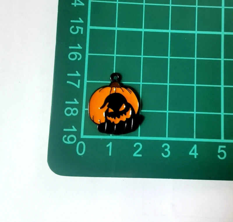 Halloween Pendant Charms | Metal | Keychain DIY | 10 Pieces