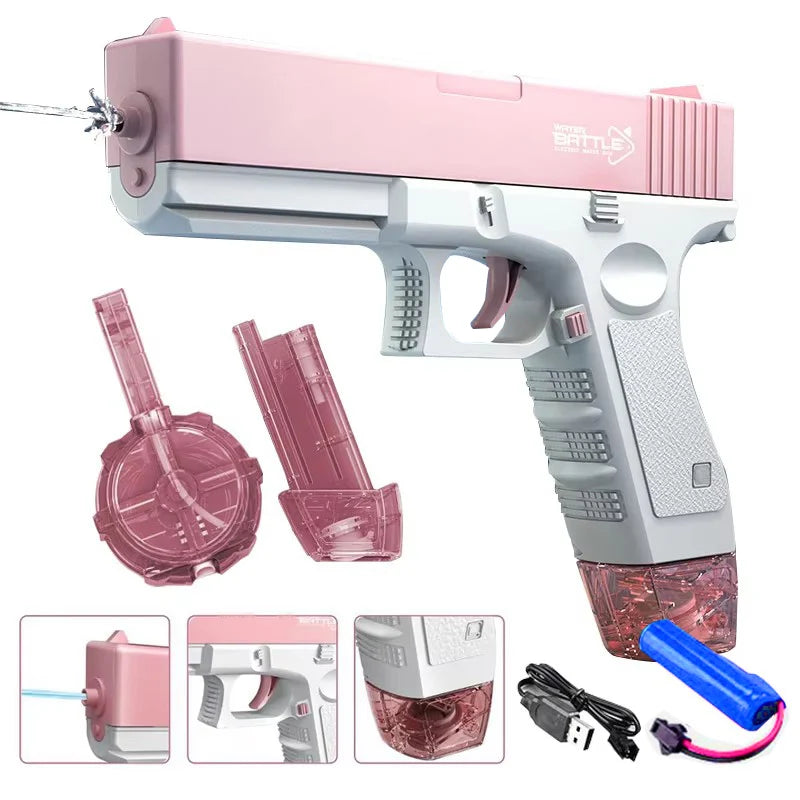 Water Gun Toy | Rechargeable Long-Range Blaster | Beach Pool | Ages 14 Up