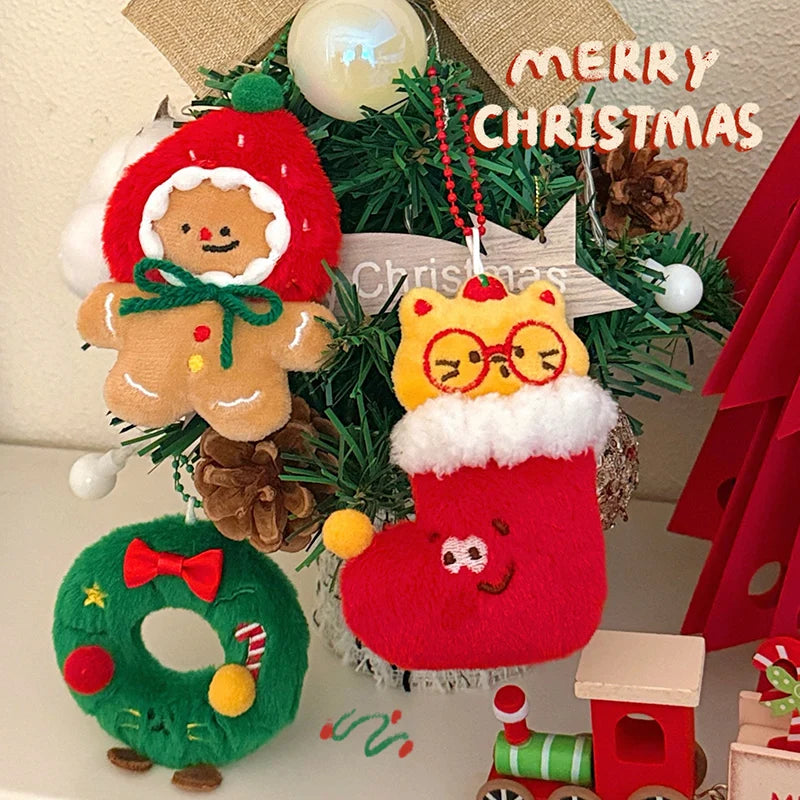 Christmas Plush Ornament | Santa Claus Snowman | Soft Touch Design