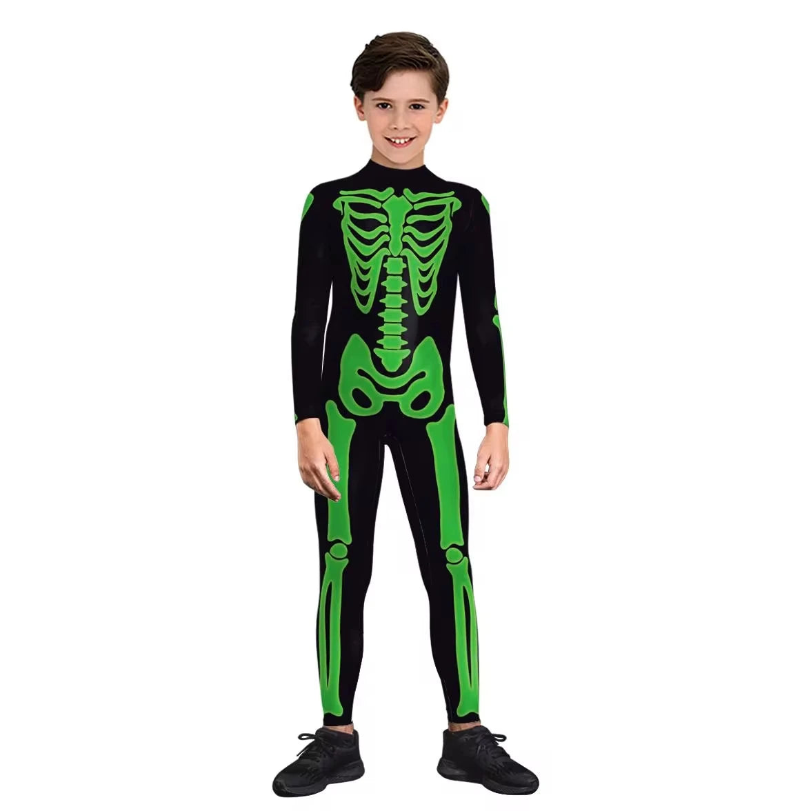 Glow-in-the-Dark Skeleton Costume for Kids - Spooky Fun Costume!