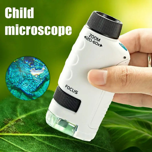 Handheld LED Lighted Pocket Microscope for Kids Science Exploration - ToylandEU