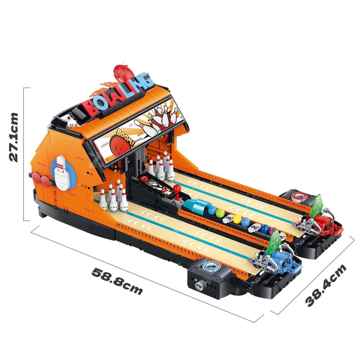 Building Block Set | 2598 Pieces | LEGO Compatible | Bowling Game Machine