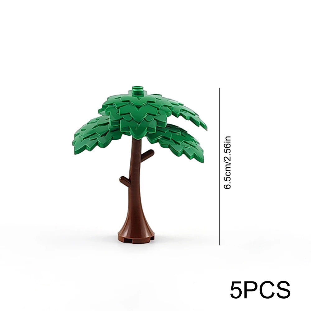 Block Trees | Compatible Brick Design | Plastic Garden Style | Unisex Model
