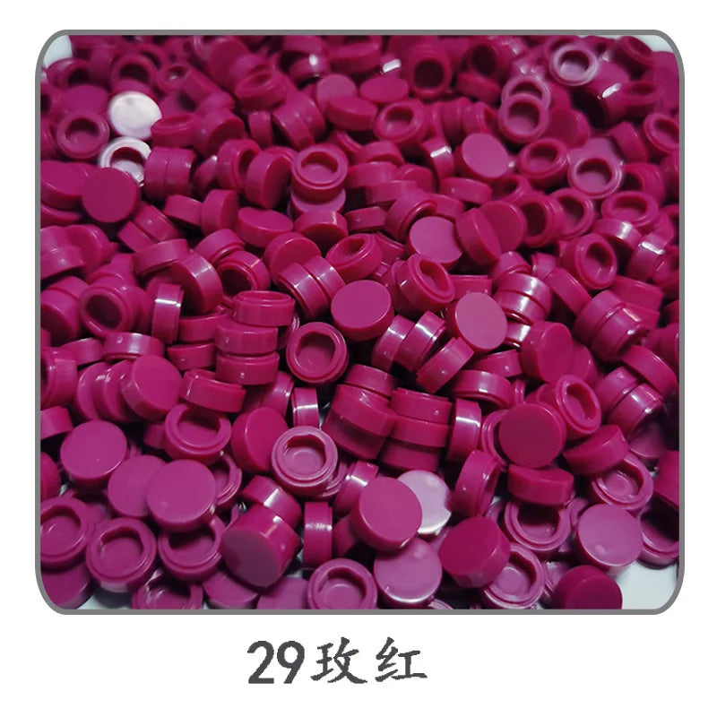 Small Particle Bricks | 1x1 Round Tiles | Compatible With Lego | MOC Builders