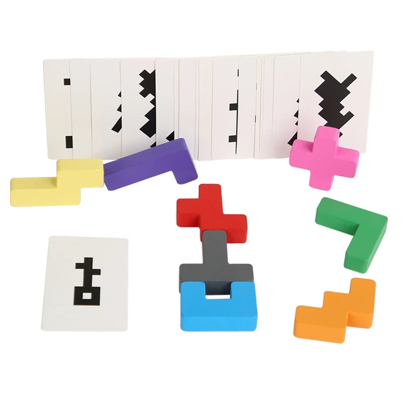 Wooden Shadow Matching Puzzle For Kids Develops Spatial Skills