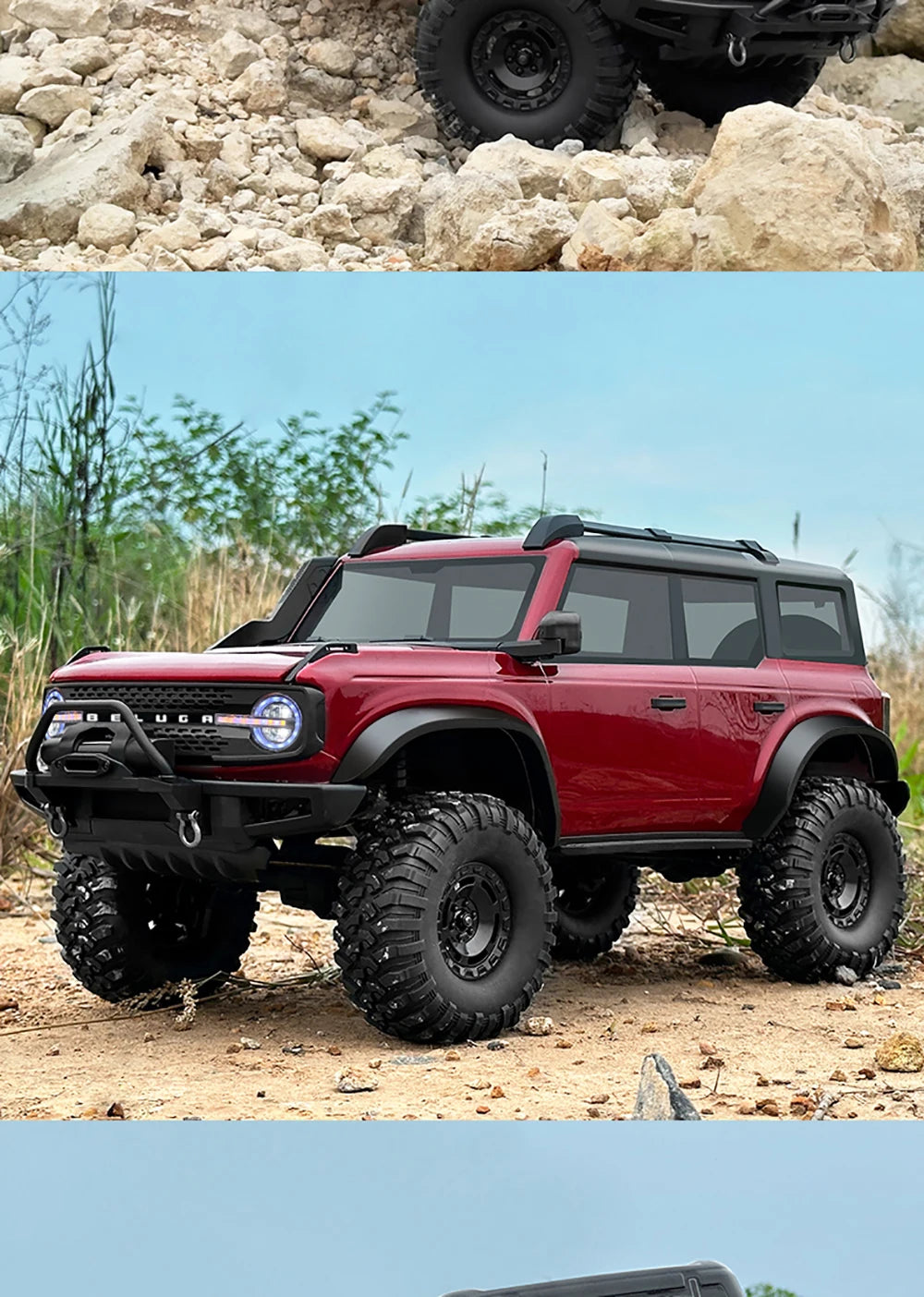 RC JMRC HB-R1001 1/10 Scale 4WD Remote Control Electric Climbing Truck - Professional RC Crawler with 2.4GHz Technology