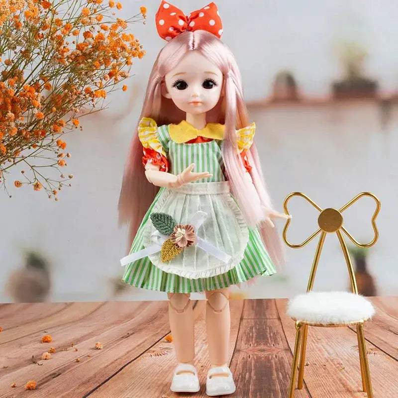 1/6 BJD Doll With Anime Eyes Fashion Dress Up Outfit - ToylandEU