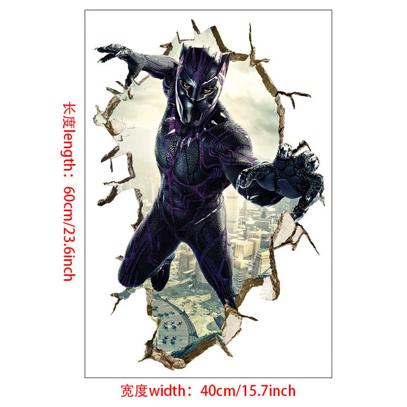 3D Wall Sticker | Avengers Theme | 60x40 cm | Hulk Iron Man Captain America Thor