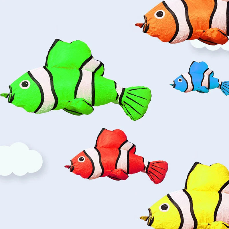 Colorful 3D Hanging Clownfish Kite - Outdoor Power Kite