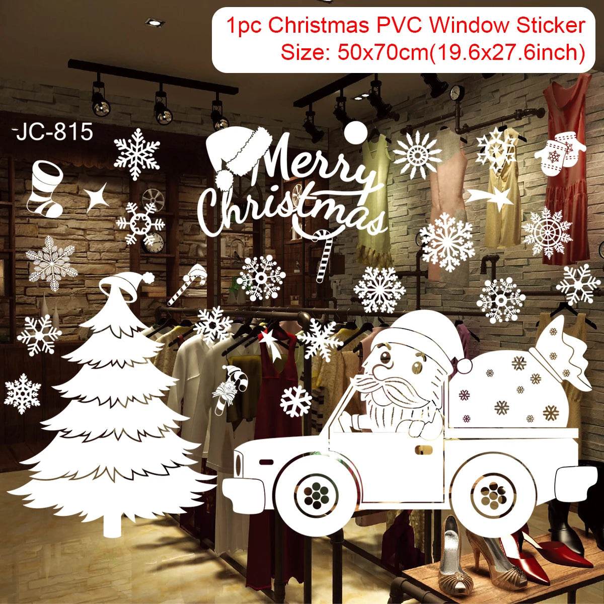 Premium Window Stickers Merry Christmas Theme For Kids Room - ToylandEU