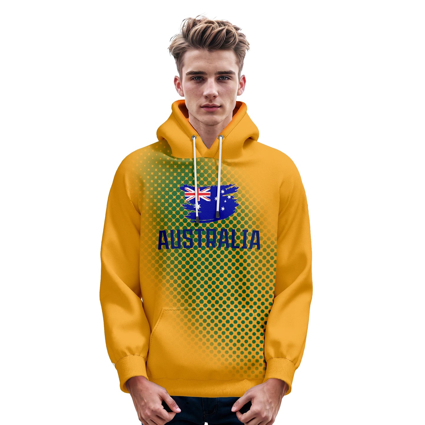 Personalized Australia Soccer Hoodie - Custom Name & Number Sweatshirt for Fans of All Ages