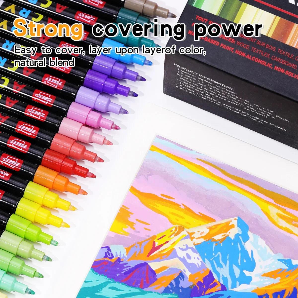 Acrylic Paint Markers | Fine Tip Set | Toylandeu™