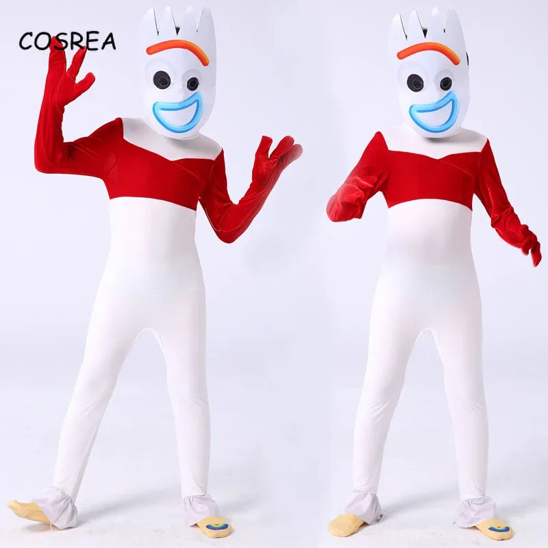 Toy Story 4 Forky Kids Costume Set - Costume & Mask for Halloween Fun