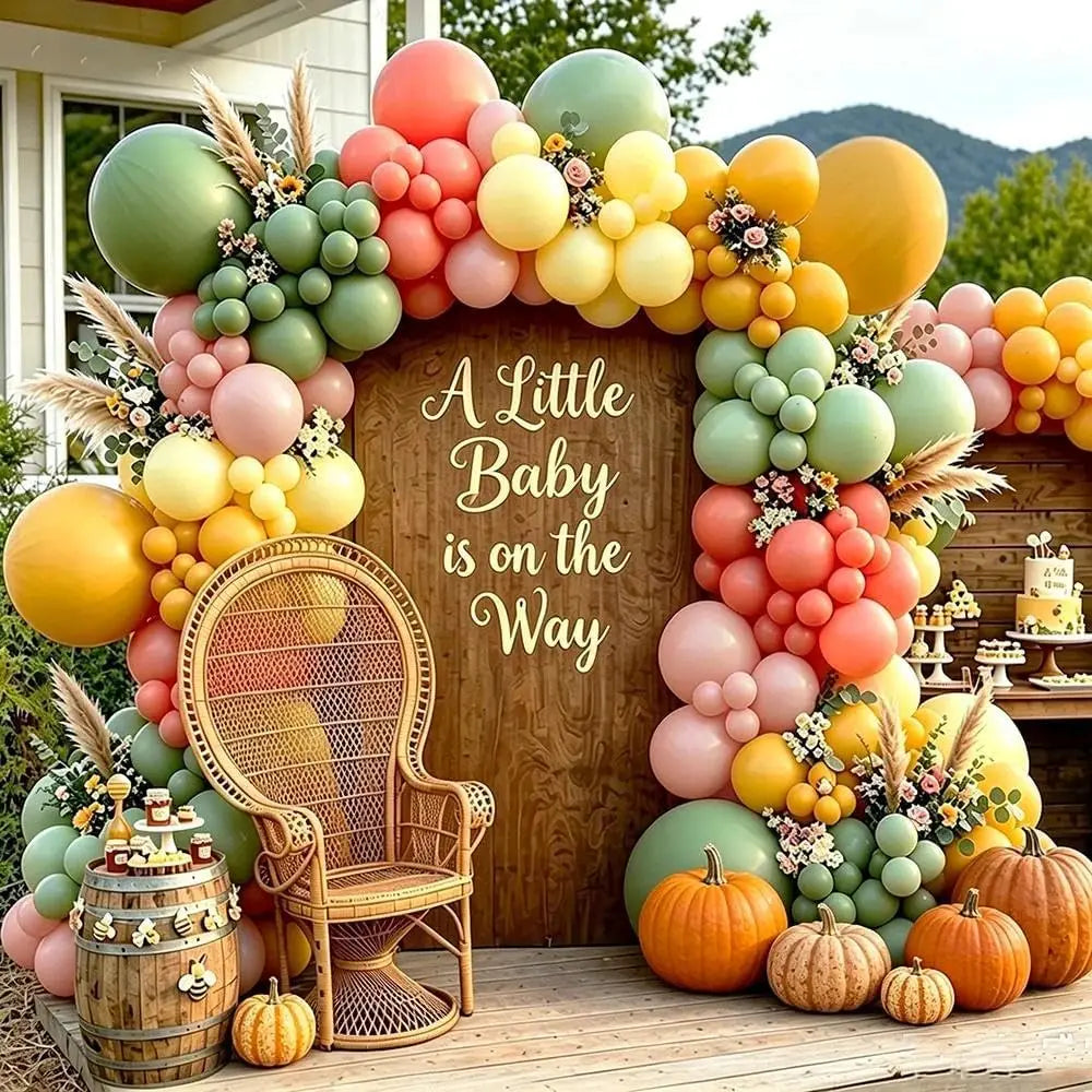 Balloon Garland | Double Stuffed Latex | Halloween Colors | Party Decor